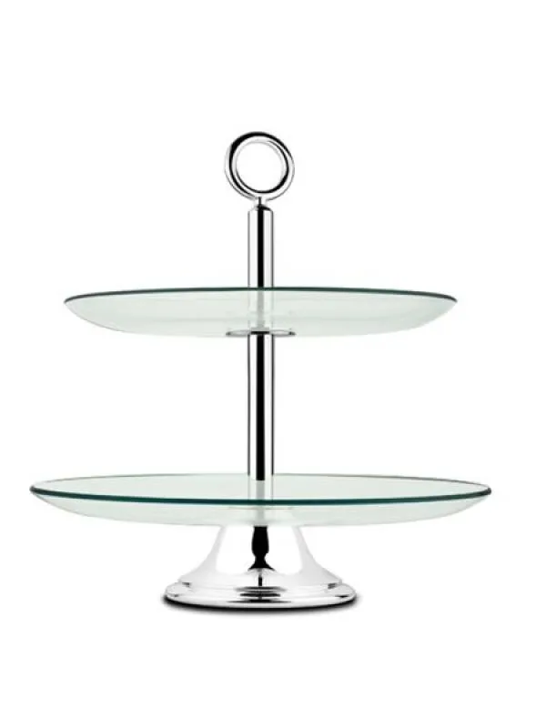 Etagere Glas, rund, 2-fach