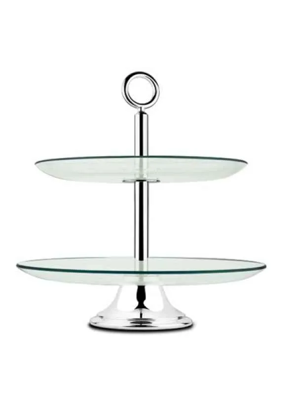 Etagere Glas, rund, 2-fach