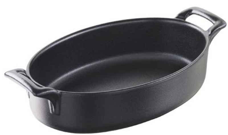 Preview: AUFLAUFFORM 40 cl OVAL TIEF Gusseisenoptik 