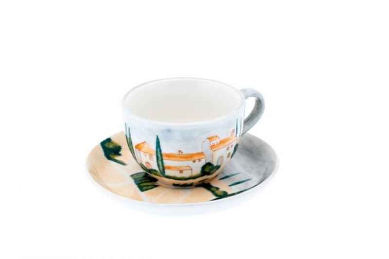 Teetasse mit Untere handbemalt 