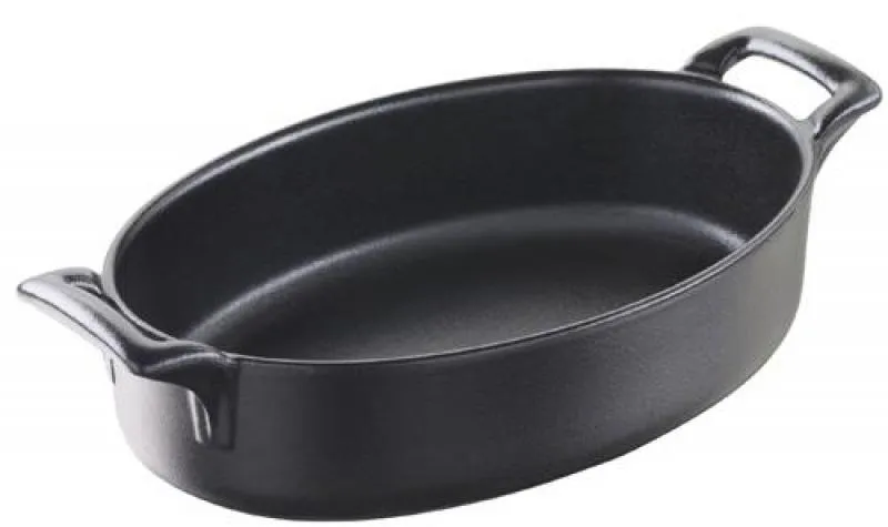 AUFLAUFFORM 40 cl OVAL TIEF Gusseisenoptik REVOL