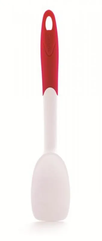 Löffel LFGB-Silicone breit /27.5cm rot/weiß