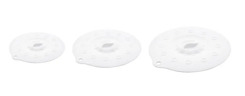 Silikondeckel 23cm „FUNNY KITCHEN“ weiß