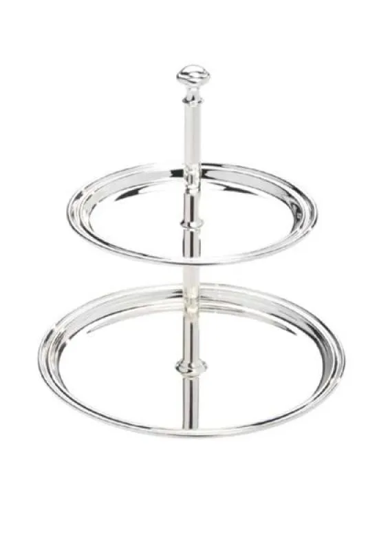 Versilberte Etagere Elegance, 2-fach