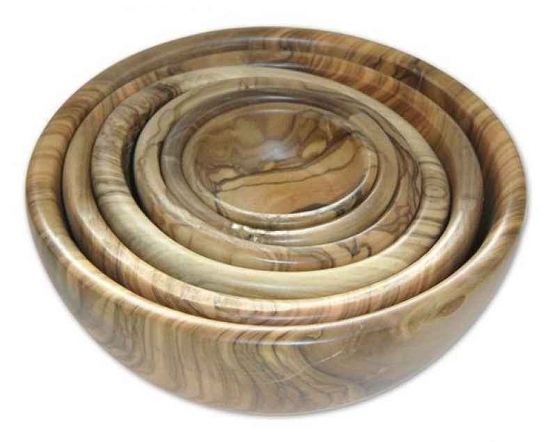 Schalen - Set, 6 verschiedene größen, 5 bis 17 cm, Olivenholz
