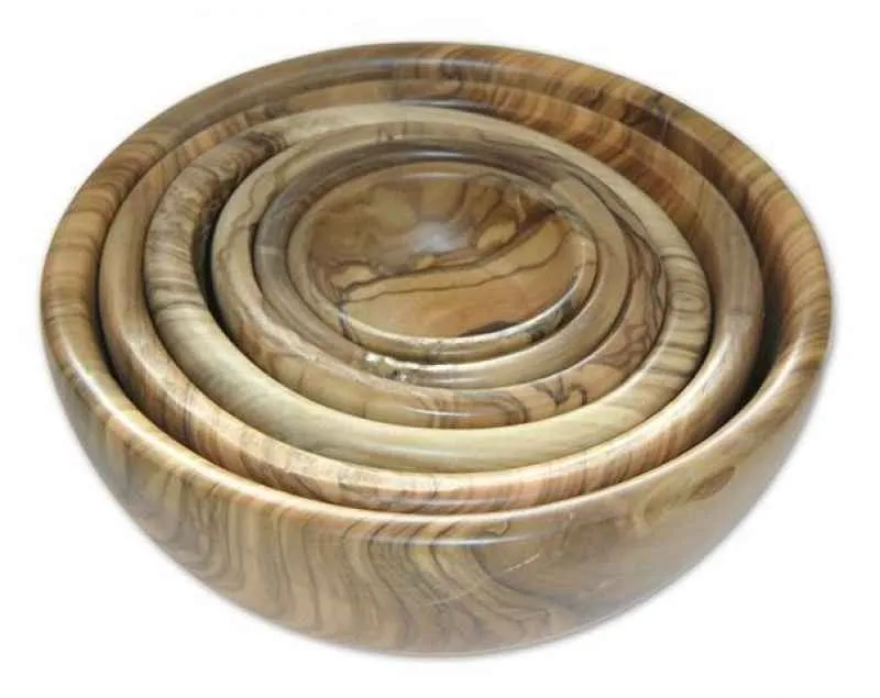 Schalen - Set, 6 verschiedene Größen, 5 bis 17 cm, Olivenholz
