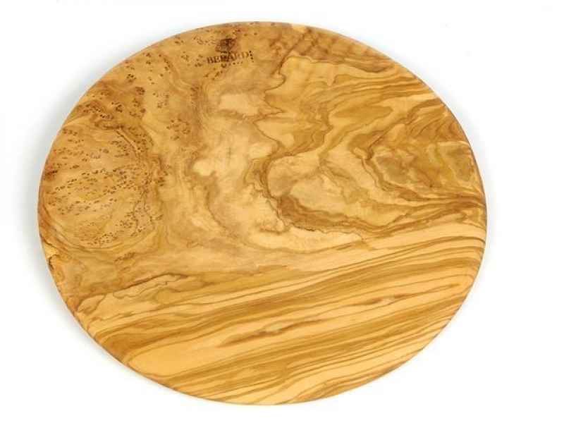 Rundes Brett ca. 23 cm rund, 4 cm hoch, Olivenholz