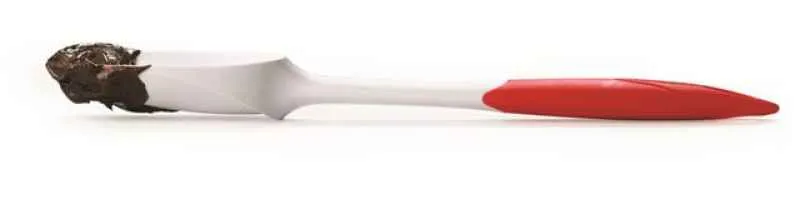 Spachtel LFGB-Silicone schmal /29cm rot/weiß