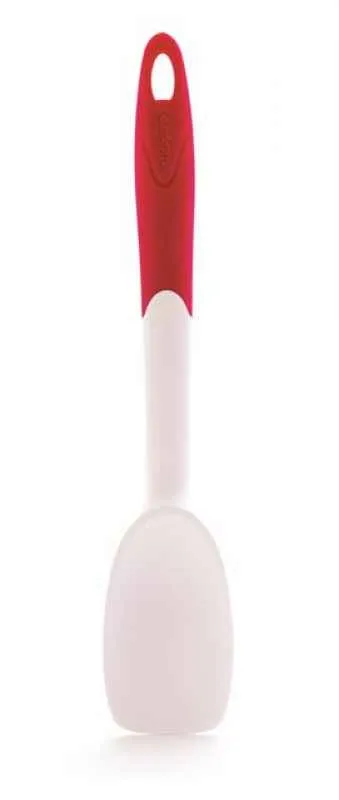 Löffel LFGB-Silicone breit /27.5cm rot/weiß