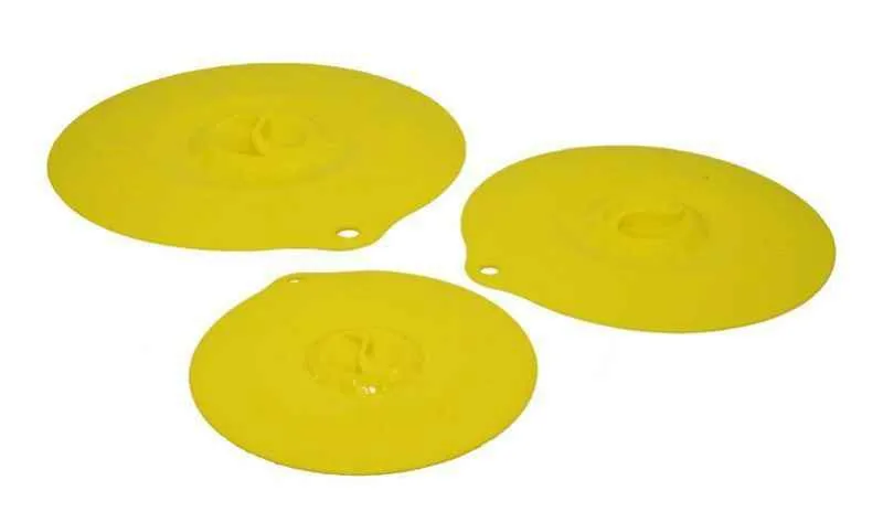 Silikondeckel 29cm „FUNNY KITCHEN“ gelb