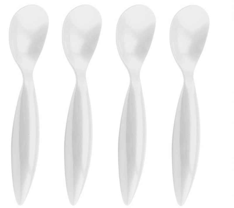 Eislöffel, 4er-Set weiss