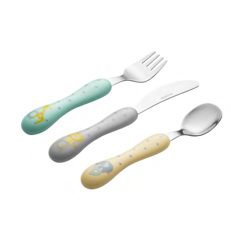 Viners Baby-Besteck 3er-Set Edelstahl/Kunststoff