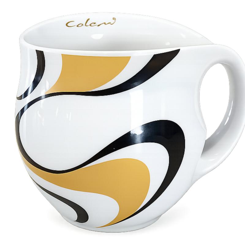 Luigi Colani Porzellan Kaffeebecher XXL wave gold / black