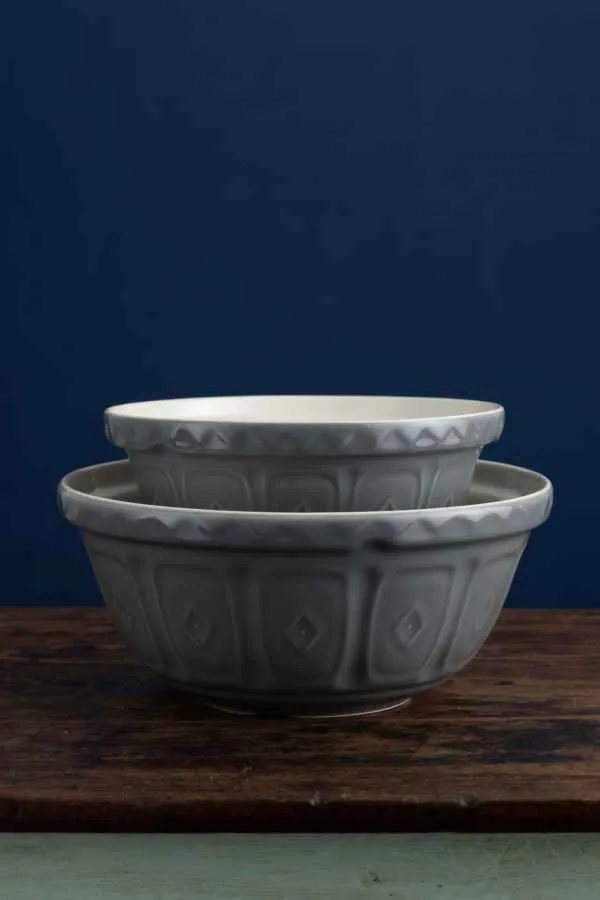 Rührschüssel aus Steingut, grau, 4 Liter 