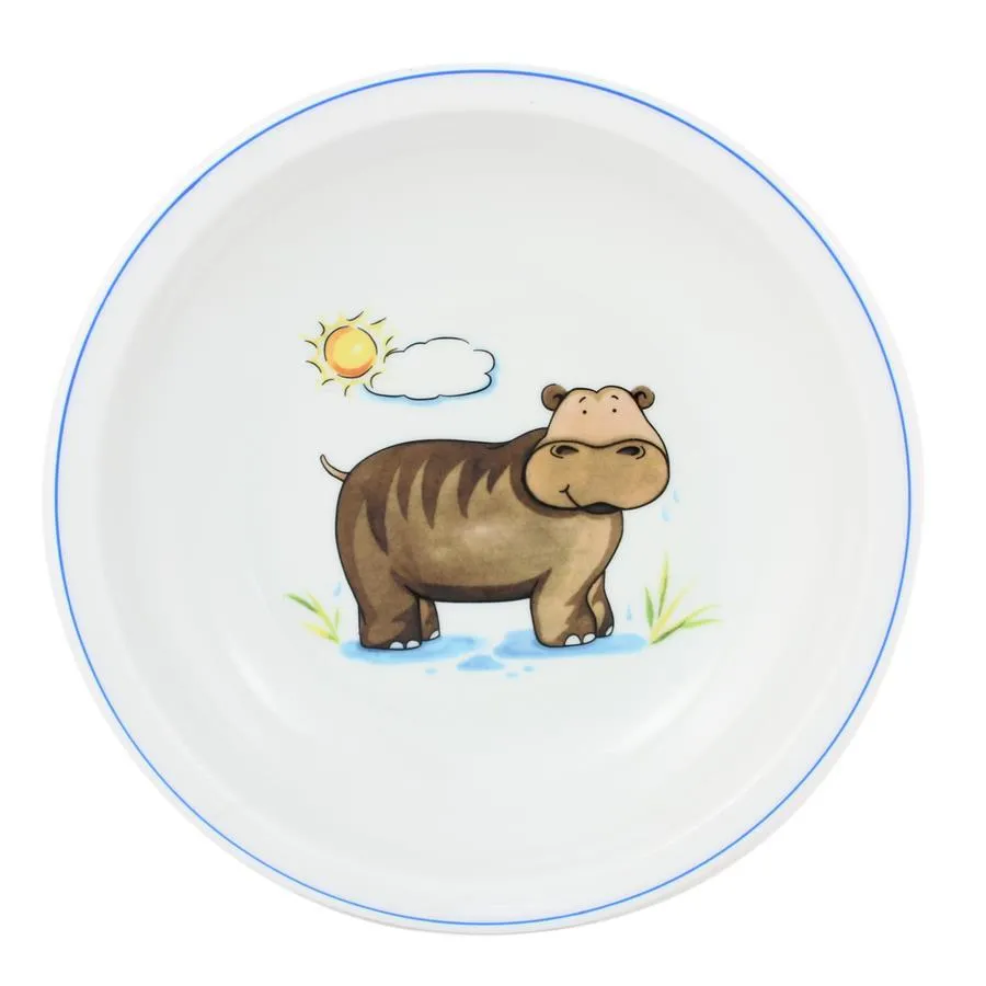 Kinder Teller tief 20 cm Nilpferd Kinder Teller tief 20 cm Nilpferd
