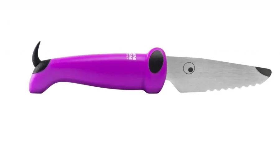 Kinderkitchen Set 3-teilig/ Kindermesser-Set pink/violett/weiß