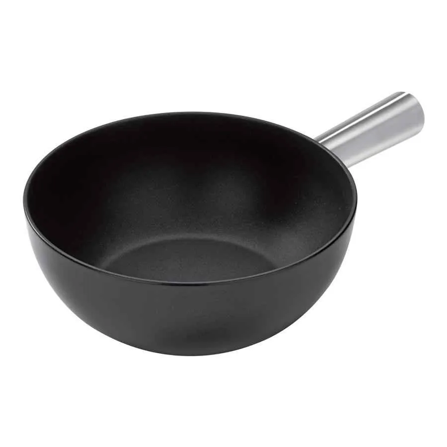 Caquelon/Fonduetopf Induktion Aluminium schwarz 22 cm