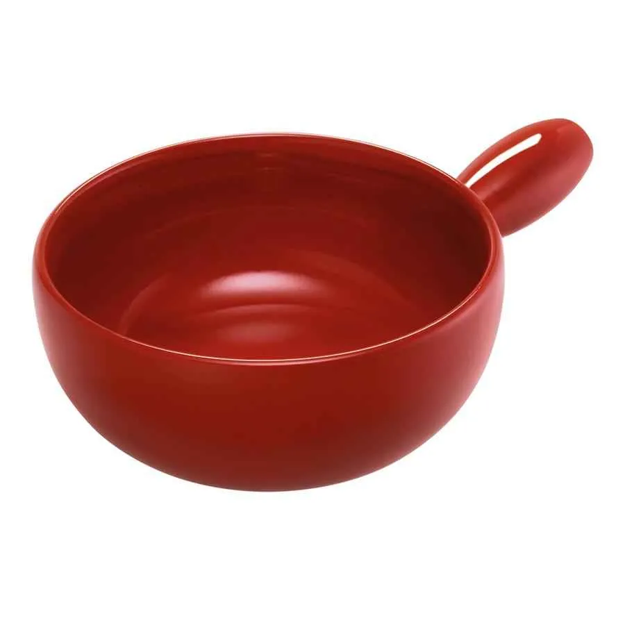 Caquelon/ Fonduetopf Classic roter Ton, rot 22cm