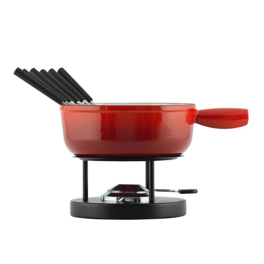 Käsefondueset Induktion Gusseisen rot 24cm Käsefondueset Induktion Gusseisen rot 24cm