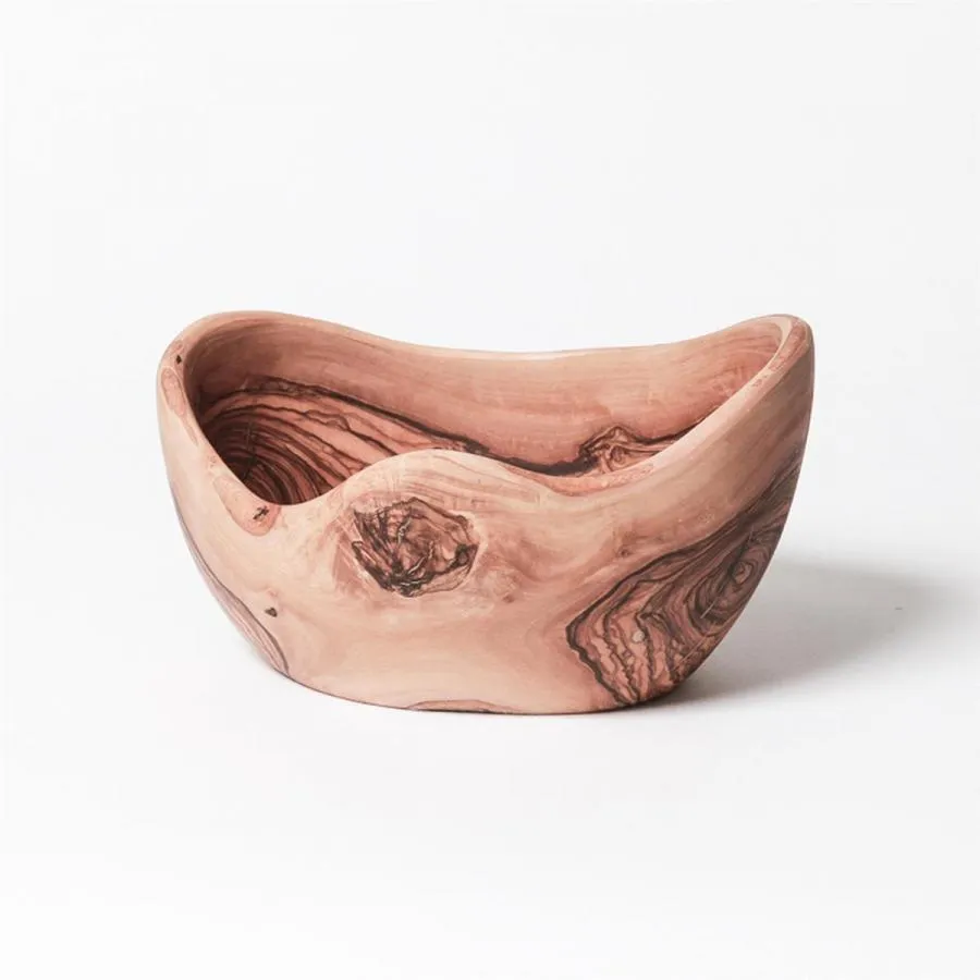 Obstschale rustikal oval - klein, Olivenholz Ø 23-25cm