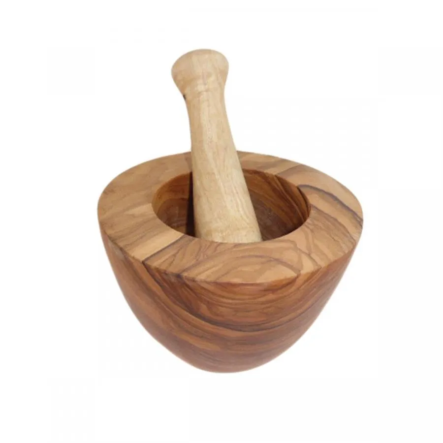 Mörser mit Stößel, Olivenholz Ø 12 cm