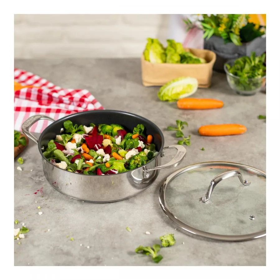 ALLROUND Servierpfanne antihaftbeschichtet inkl Deckel 3.0 L · Ø 24 cm Inox 18/10 Kuhn Rikon