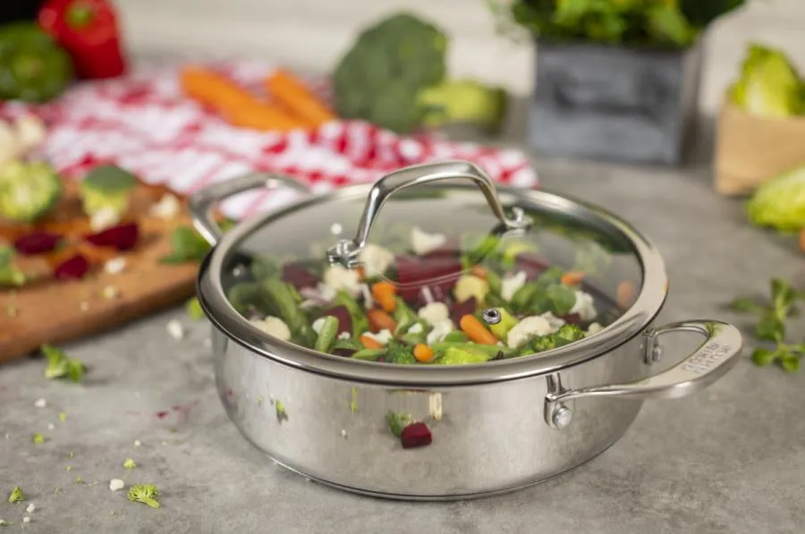 ALLROUND Servierpfanne antihaftbeschichtet inkl Deckel 3.0 L · Ø 24 cm Inox 18/10 Kuhn Rikon