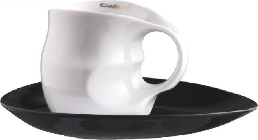 Luigi Colani Porzellan Kaffee Cappuccino Tasse mit Untertasse 2 tlg.