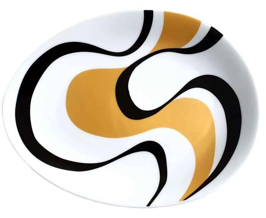 Luigi Colani Porzellan Teller 2 Stück wave gold black Luigi Colani Porzellan Teller 2 Stück wave gold black