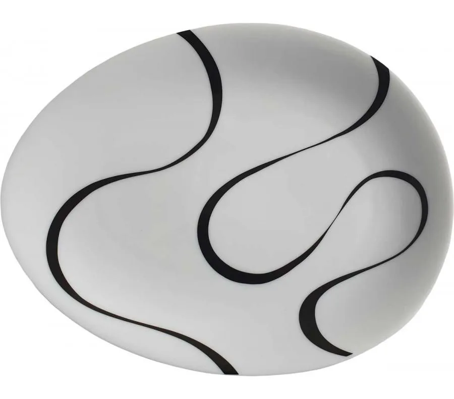 Luigi Colani Porzellan Teller 2 Stück loop black