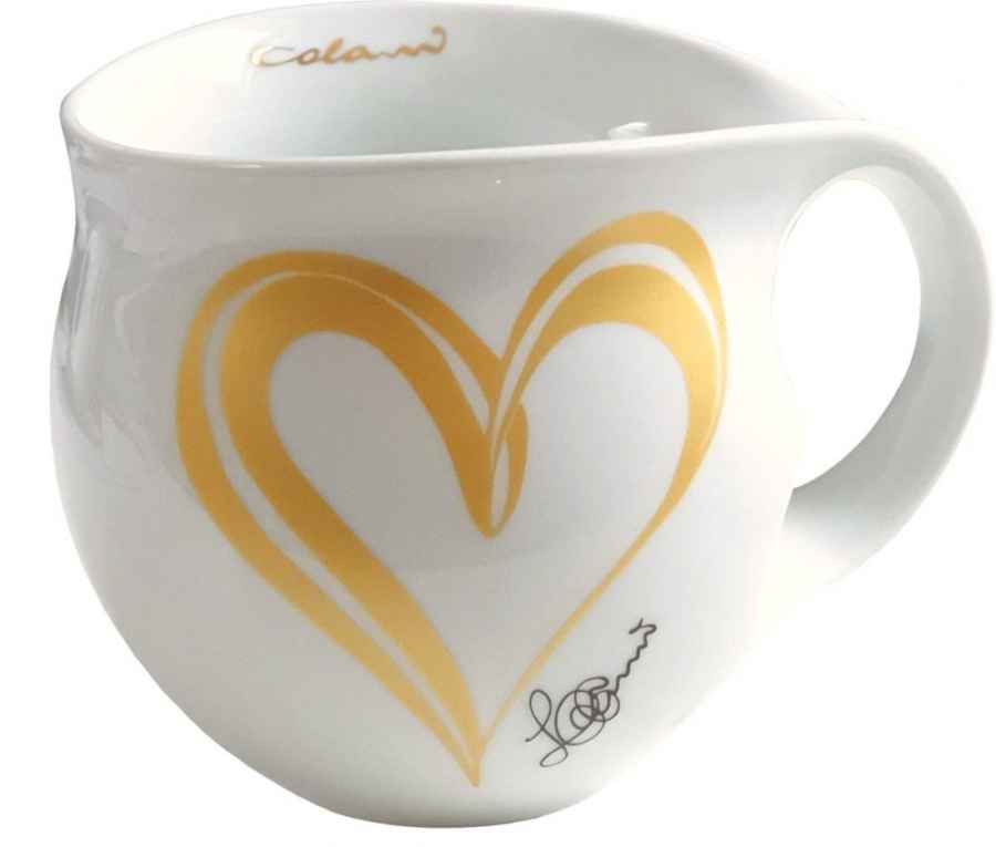 Luigi Colani Porzellan Kaffeebecher XXL Heart gold