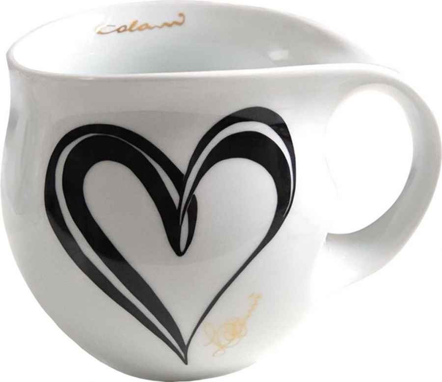 Luigi Colani Porzellan Kaffeebecher XXL Heart black