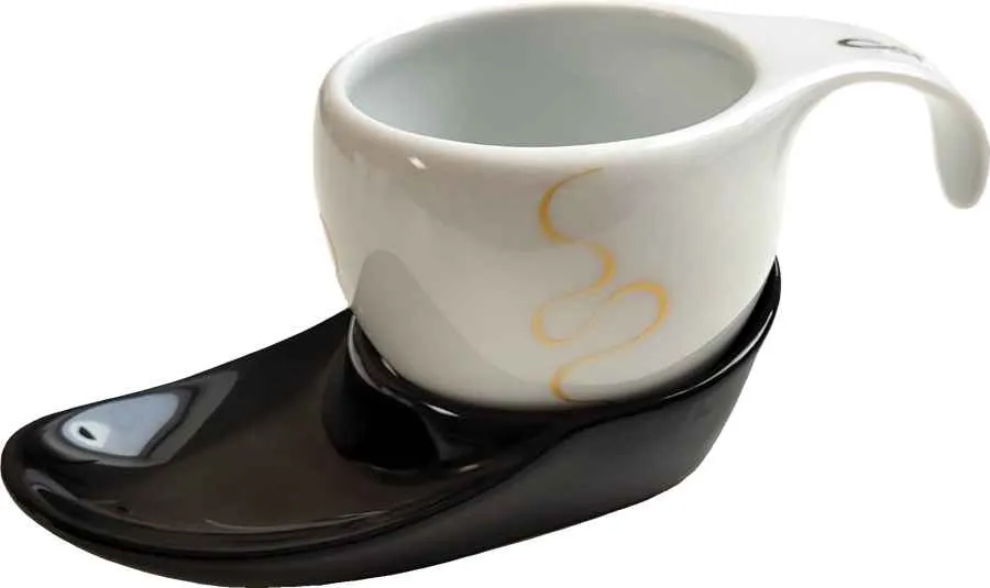 Espressotasse Vision 2tlg Loop gold/black Espressotasse Vision 2tlg Loop gold/black