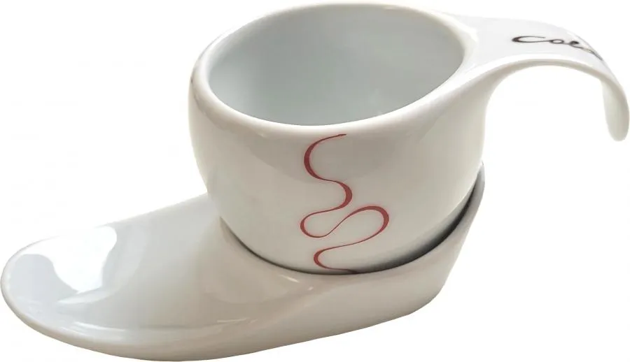 Espressotasse Vision 2tlg Loop red/white Espressotasse Vision 2tlg Loop red/white