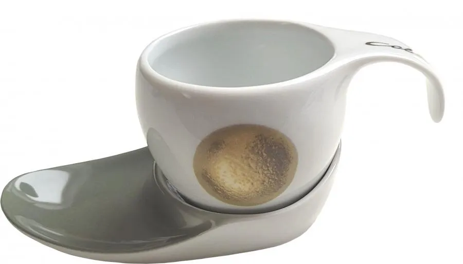 Espressotasse Vision 2tlg Point grey/gold Espressotasse Vision 2tlg Point grey/gold