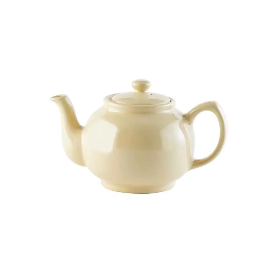 Teekanne 450 ml Steingut klassisch creme, für 2 Tassen Teekanne 450 ml Steingut klassisch creme, für 2 Tassen