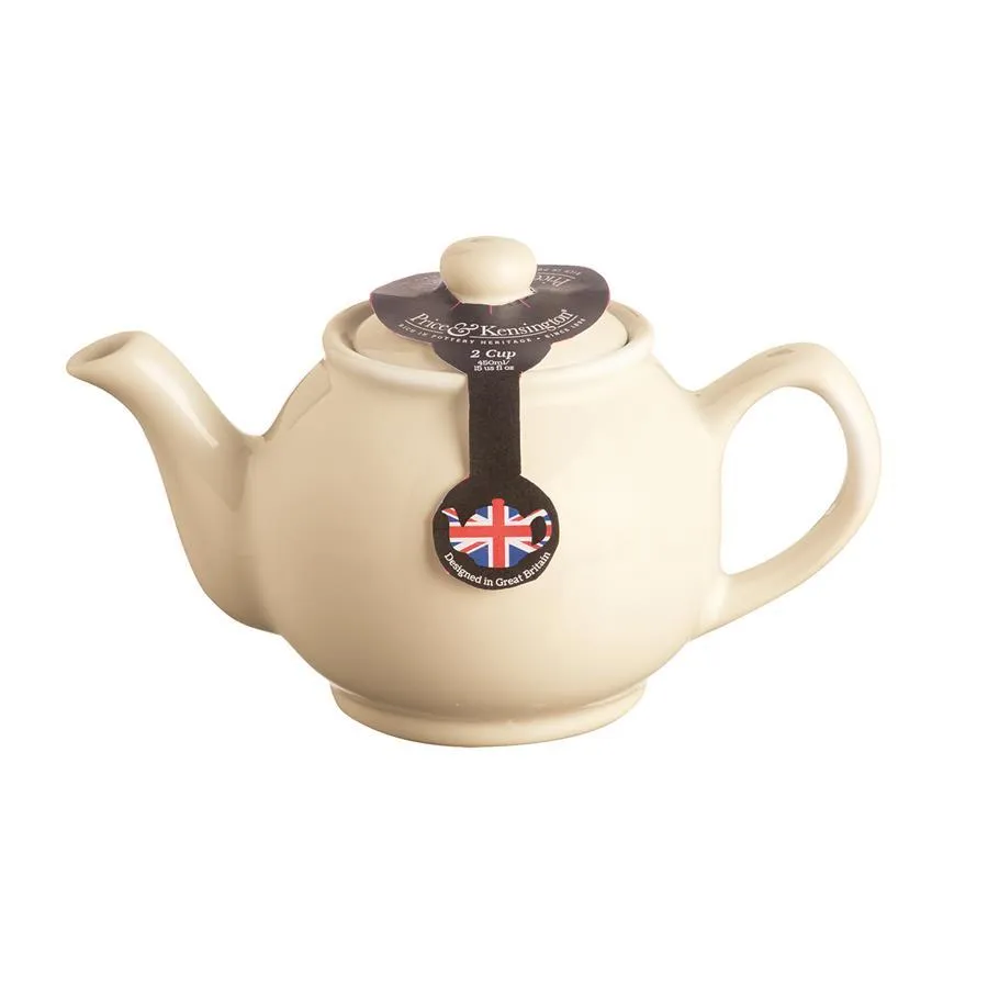 Teekanne 450 ml Steingut klassisch creme, für 2 Tassen Teekanne 450 ml Steingut klassisch creme, für 2 Tassen