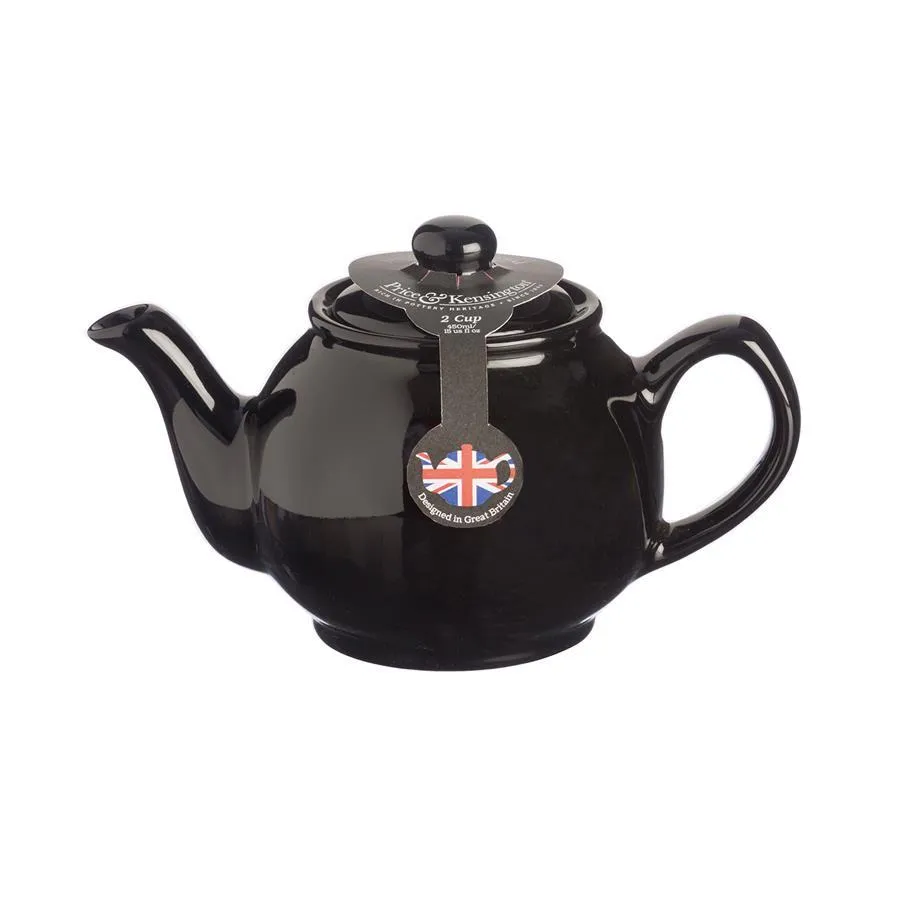 Teekanne 450 ml Steingut klassisch schwarz, für 2 Tassen Teekanne 450 ml Steingut klassisch schwarz, für 2 Tassen