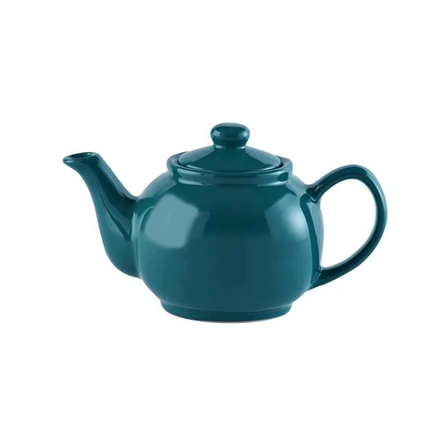 Teekanne 450 ml Steingut glänzend petrol für 2 Tassen Teekanne 450 ml Steingut glänzend petrol für 2 Tassen