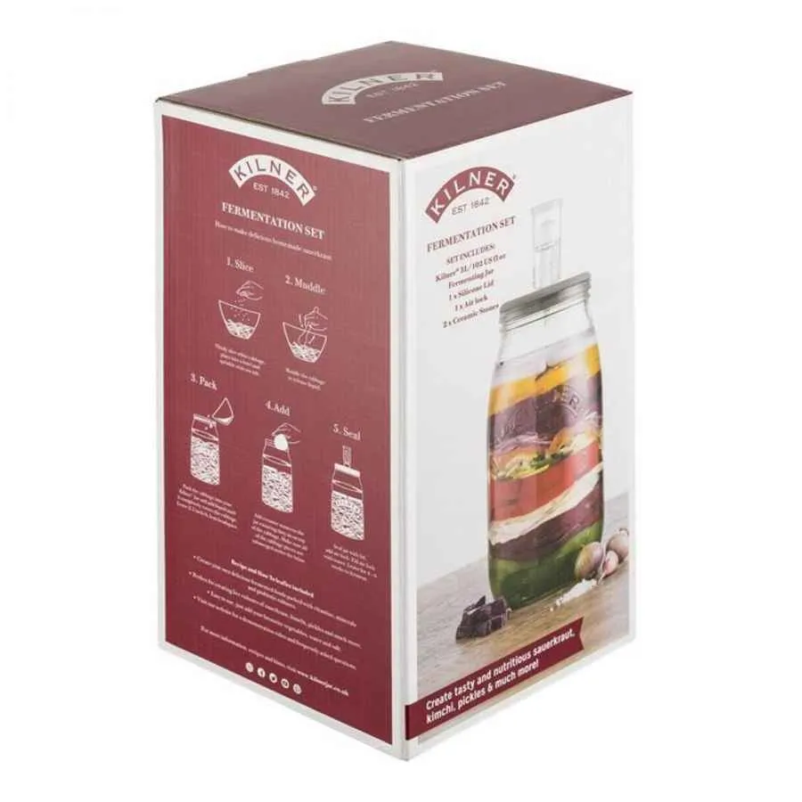 Fermentier Set, 3 Liter Einmachglas mit Gärverschluss Fermentier Set, 3 Liter Einmachglas mit Gärverschluss