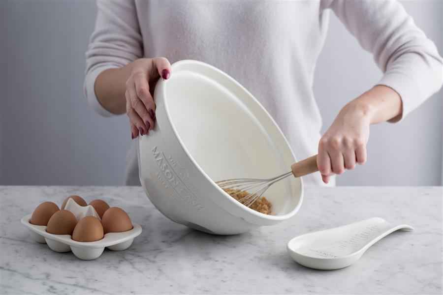 Rührschüssel 5 Liter Steingut weiß