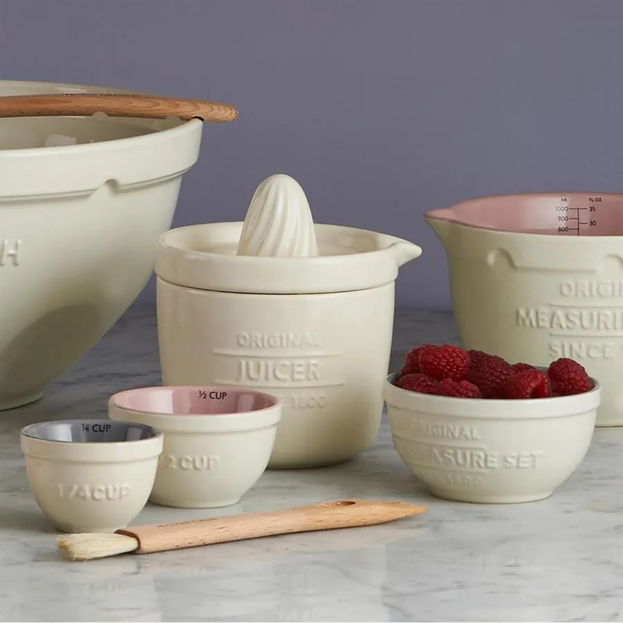 Messbecher-Set, 3 - tlg. aus Steingut