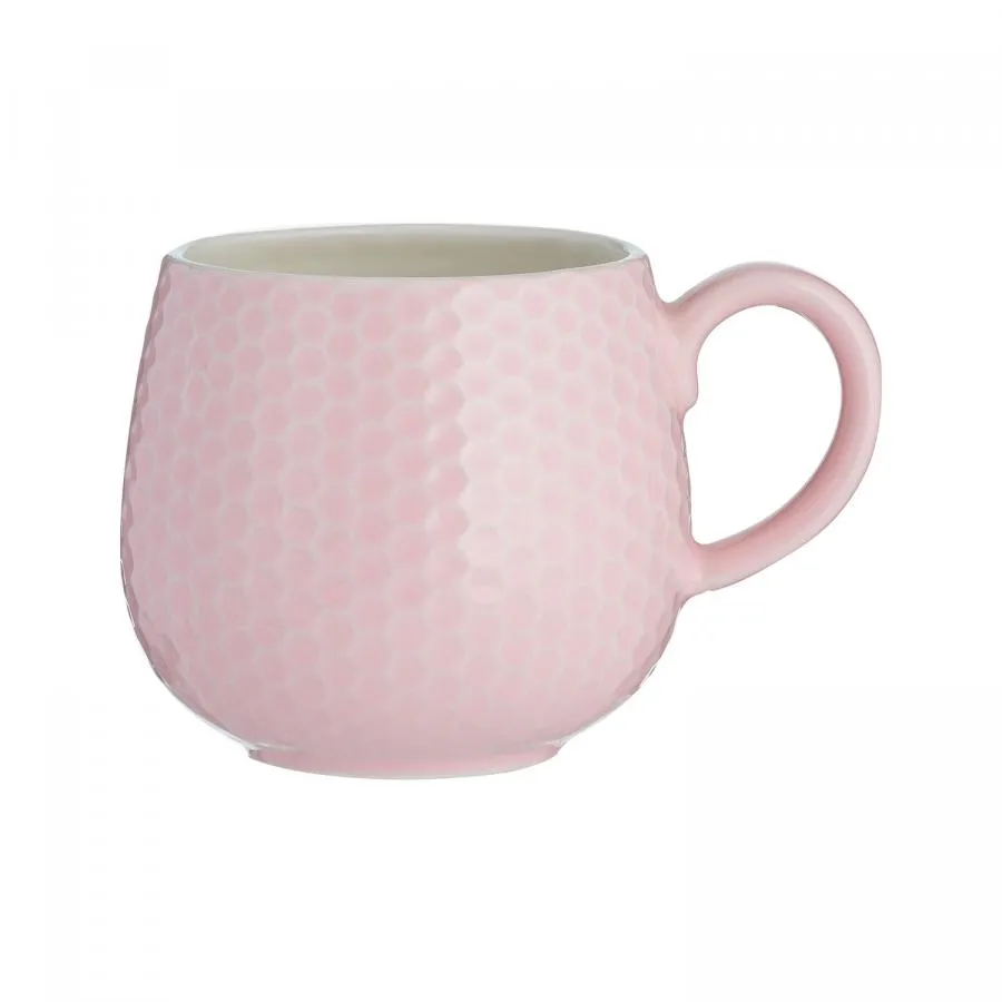 Geprägte Tasse Honigwaben pink, 350 ml Geprägte Tasse Honigwaben pink, 350 ml