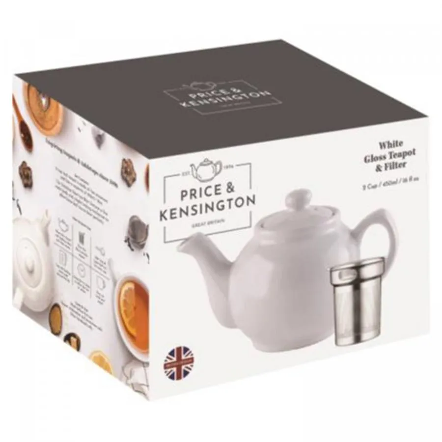 P&K Set Teekanne + Teesieb weiß, 1,1 L 6 Tassen P&K Set Teekanne + Teesieb weiß, 1,1 L 6 Tassen