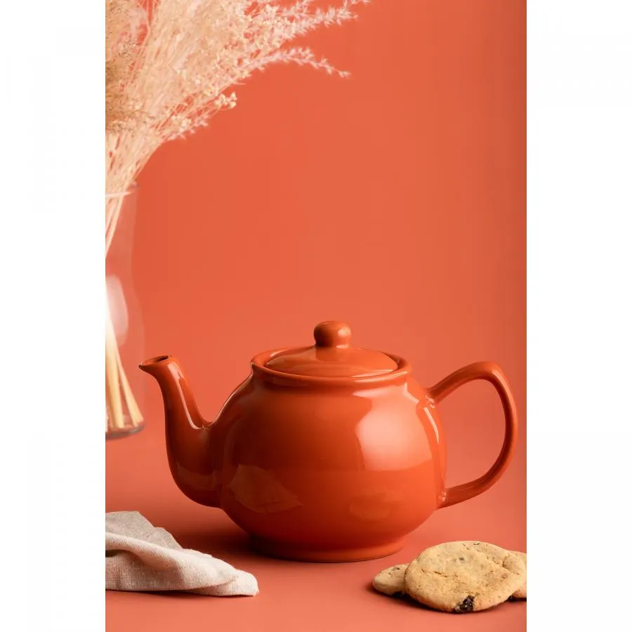 Teekanne, glänzend orange, 2 Tassen