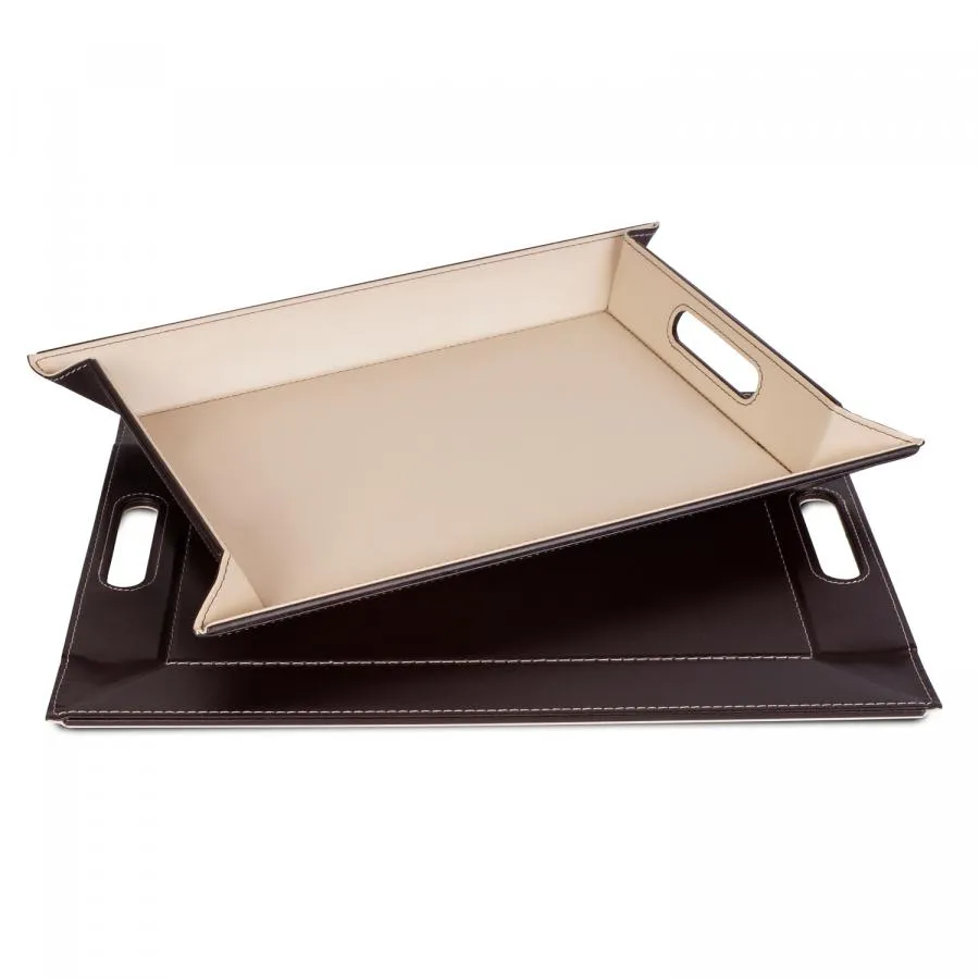 Wendetablett Schokobraun / Cremefarben - 45 x 35cm