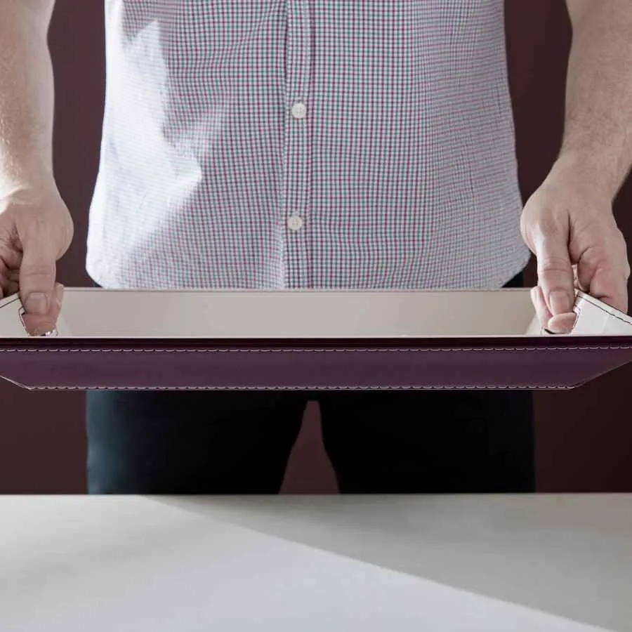 Wendetablett Pflaume / Elfenbein - 45 x 35cm