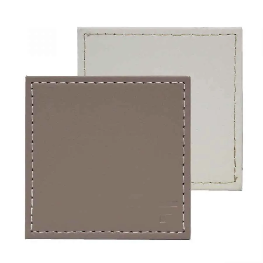 DUO - Untersetzer Weiß/Taupe, 4er Set DUO - Untersetzer Weiß/Taupe, 4er Set