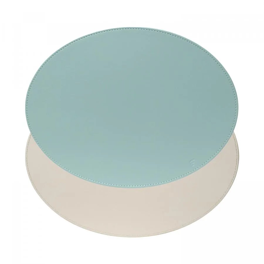 Platzset, Oval, Mint/Elfenbein 45 x 34cm