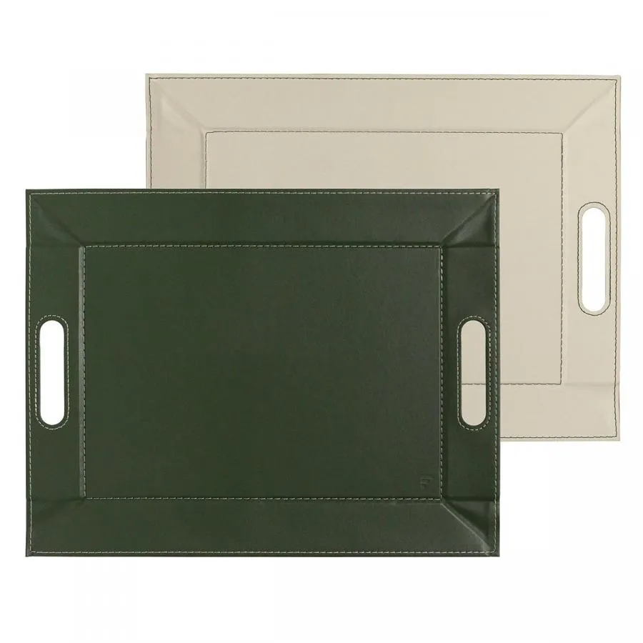DUO - Wendetablett, Olive/Elfenbein, groß DUO - Wendetablett, Olive/Elfenbein, groß
